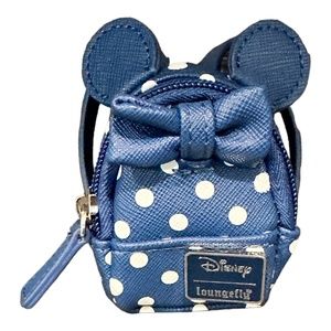 Disney nuiMOs Minnie Mouse Polka Dot Backpack Loungefly NEW with Card Blue White